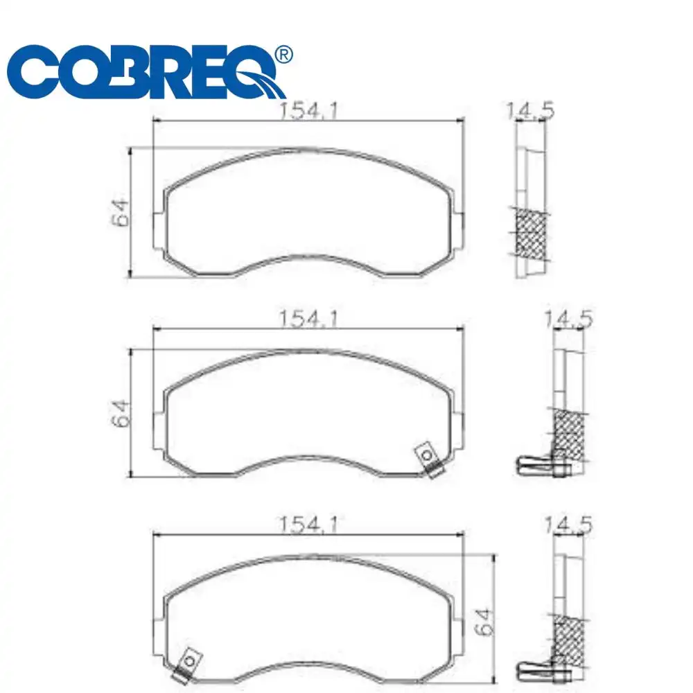 PASTILHA FREIO DIANTEIRA BONGO K-2500 2.5T 2008/