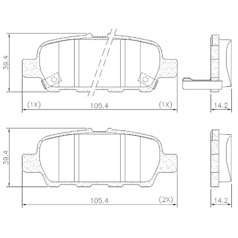 PASTILHA FREIO TRASEIRA NISSAN SENTRA 2.0 2015/