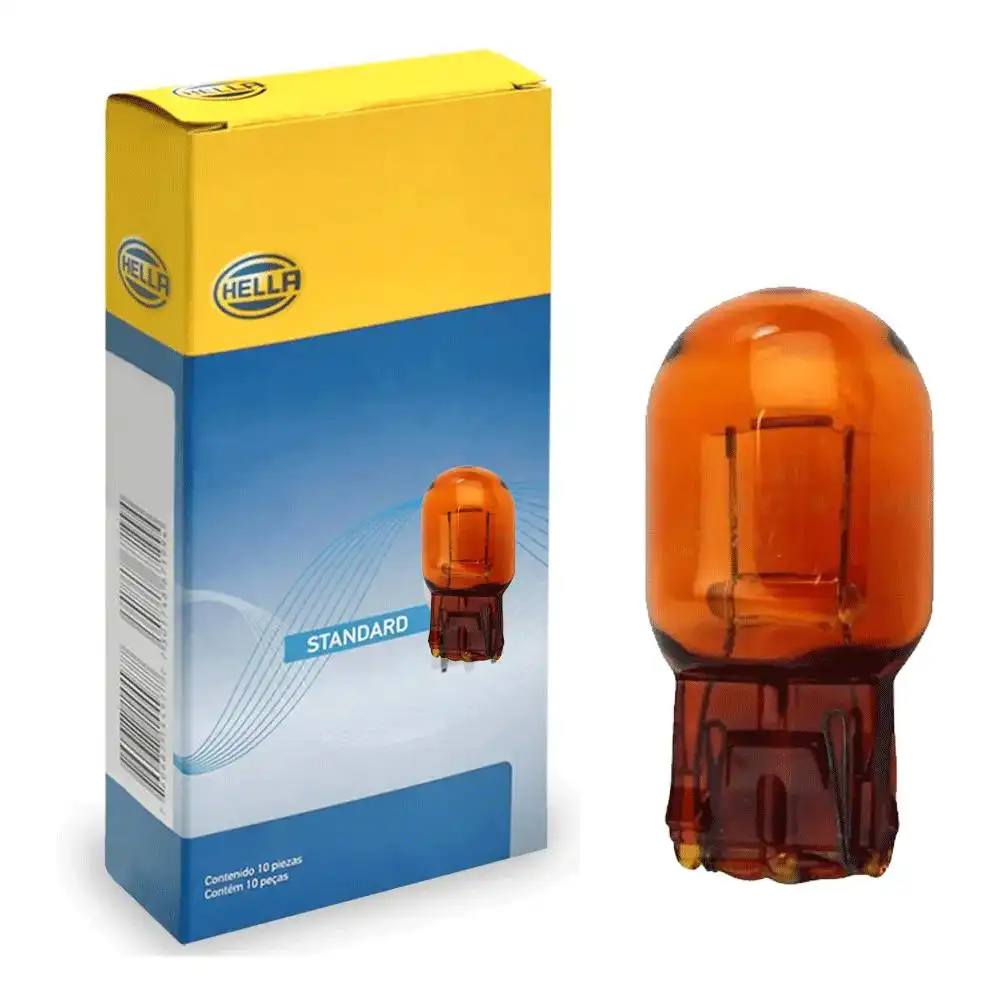 LAMPADA SINALEIRA 1 POLO BASE VIDRO (PINGAO) AMBAR