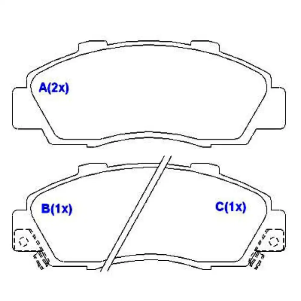 PASTILHA FREIO DIANTEIRA HONDA  ACCORD 1.8 16V 1989 A 1998 S
