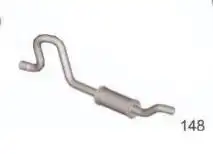 SILENCIOSO TRASEIRO OPALA CARAVAN 4CC 1972 A 1991