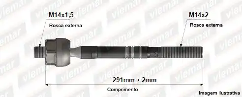 BARRA AXIAL FIESTA SUPERCHARGER 03/13 MANUAL 291MM