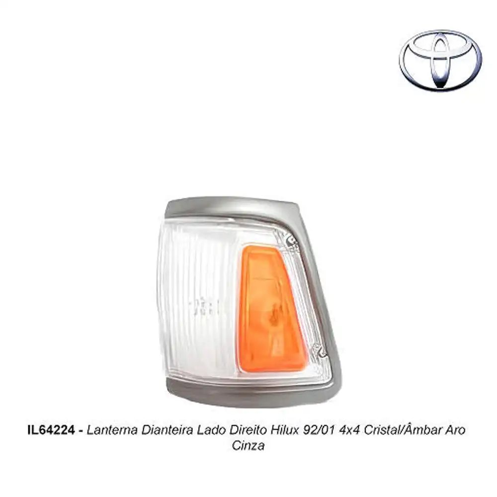 FAROL TOYOTA HILUX 1992 A 2001 4X4 CRISTAL AMBAR ARO CINZA
