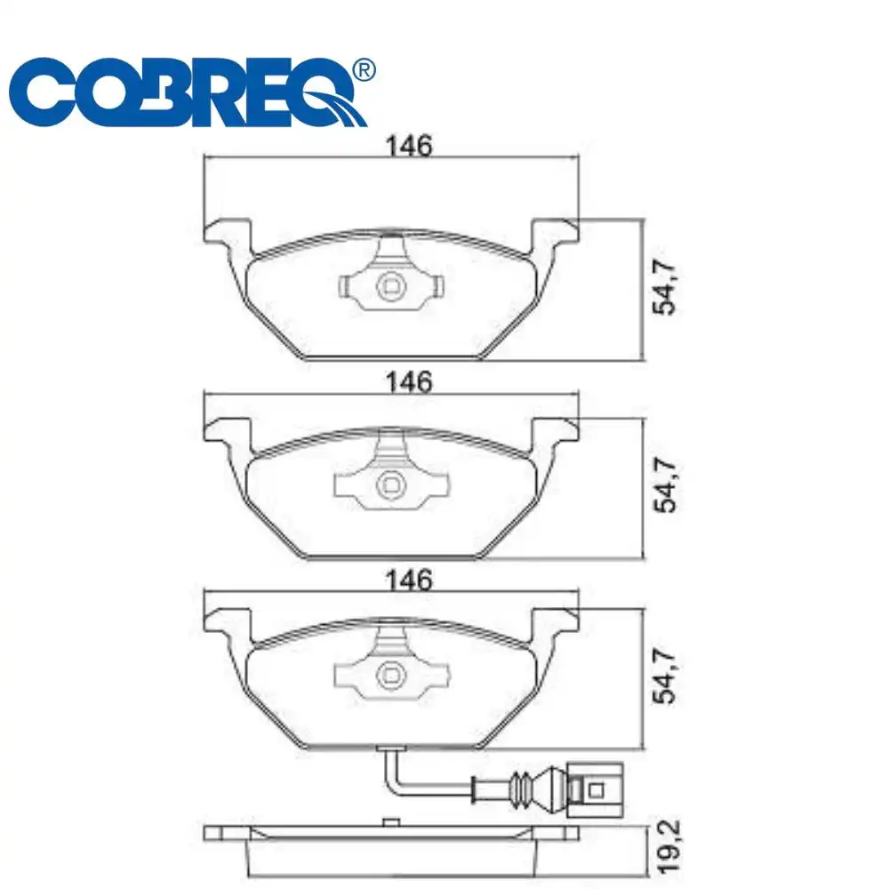 PASTILHA FREIO DIANTEIRA GOLF 1.6 2.0 1999/ TEVES COM ALARME