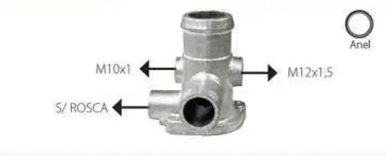 TUBO CONEXAO DAGUA CABECOTE SANTANA 1.8 2.0 1993 A 1994 AP