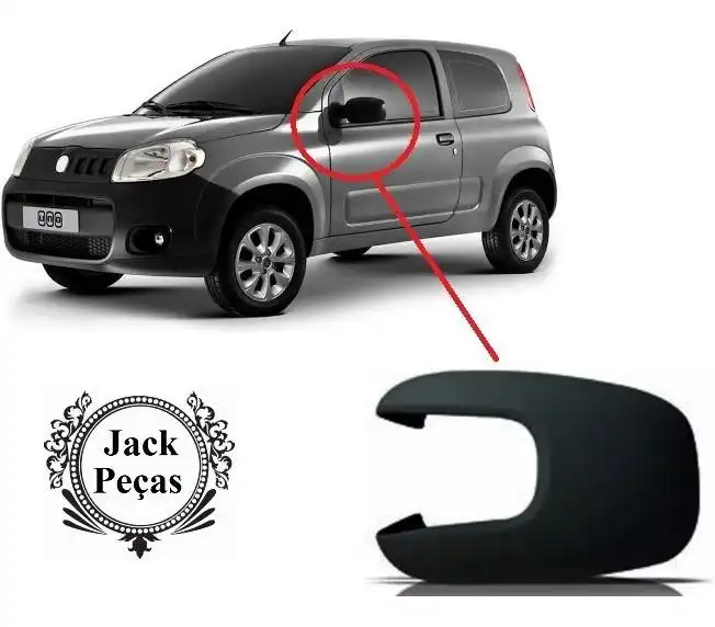 CAPA ESPELHO EXT FIAT UNO NOVO 10/ DIR PRETO