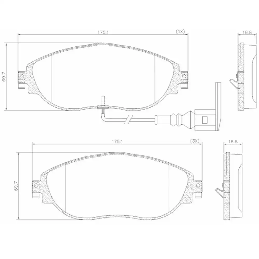 PASTILHA FREIO DIANTEIRA TIGUAN 250 TSI 1.4 2018/