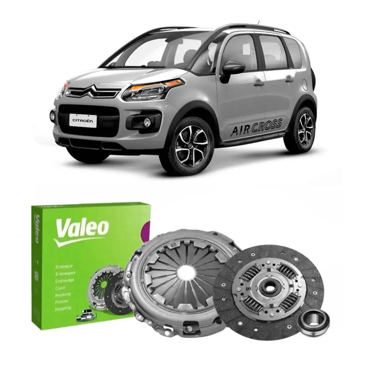 KIT EMBREAGEM PEUGEOT 207 1.4 8V 2009 A 2012 COM ROLAMENTO