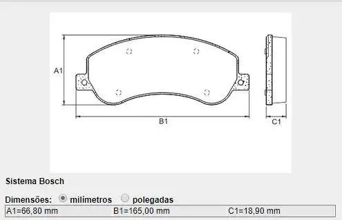 PASTILHA FREIO DIANTEIRA AMAROK 2.0 16V 2010 A 2021
