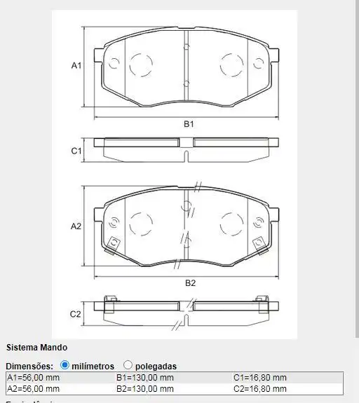 PASTILHA FREIO DIANTEIRA TUCSON 2.0 16V 2010 A 2019
