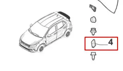 PRESILHA PARAFUSO MOLDURA PARALAMA STRADA  PALIO SIENA DOBLO