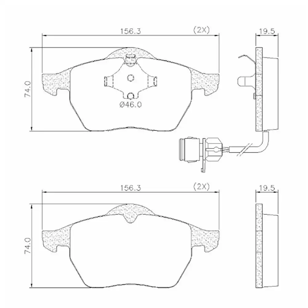 PASTILHA FREIO DIANTEIRA GOLF 1.8 20V 1999 A 2007