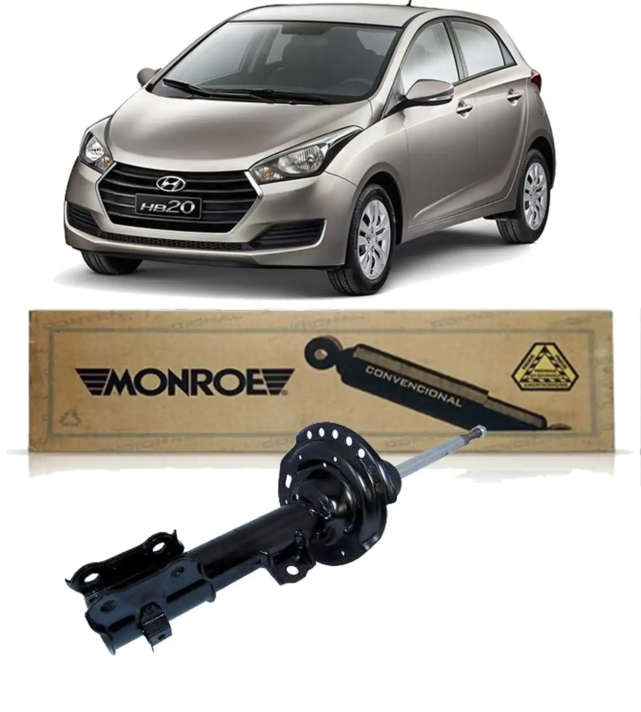 AMORTECEDOR DIANTEIRO HYUNDAI HB20 2013 A 2019 ESQUERDO