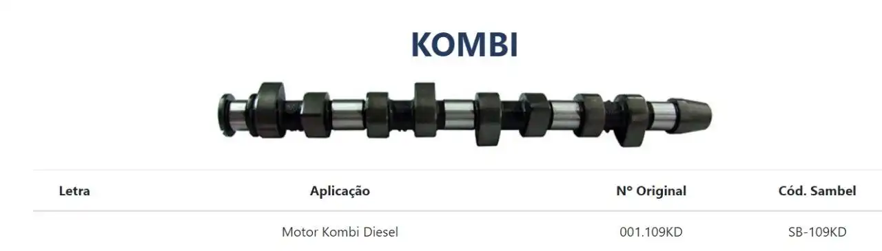 COMANDO VALVULA KOMBI SAVEIRO DIESEL 1.6