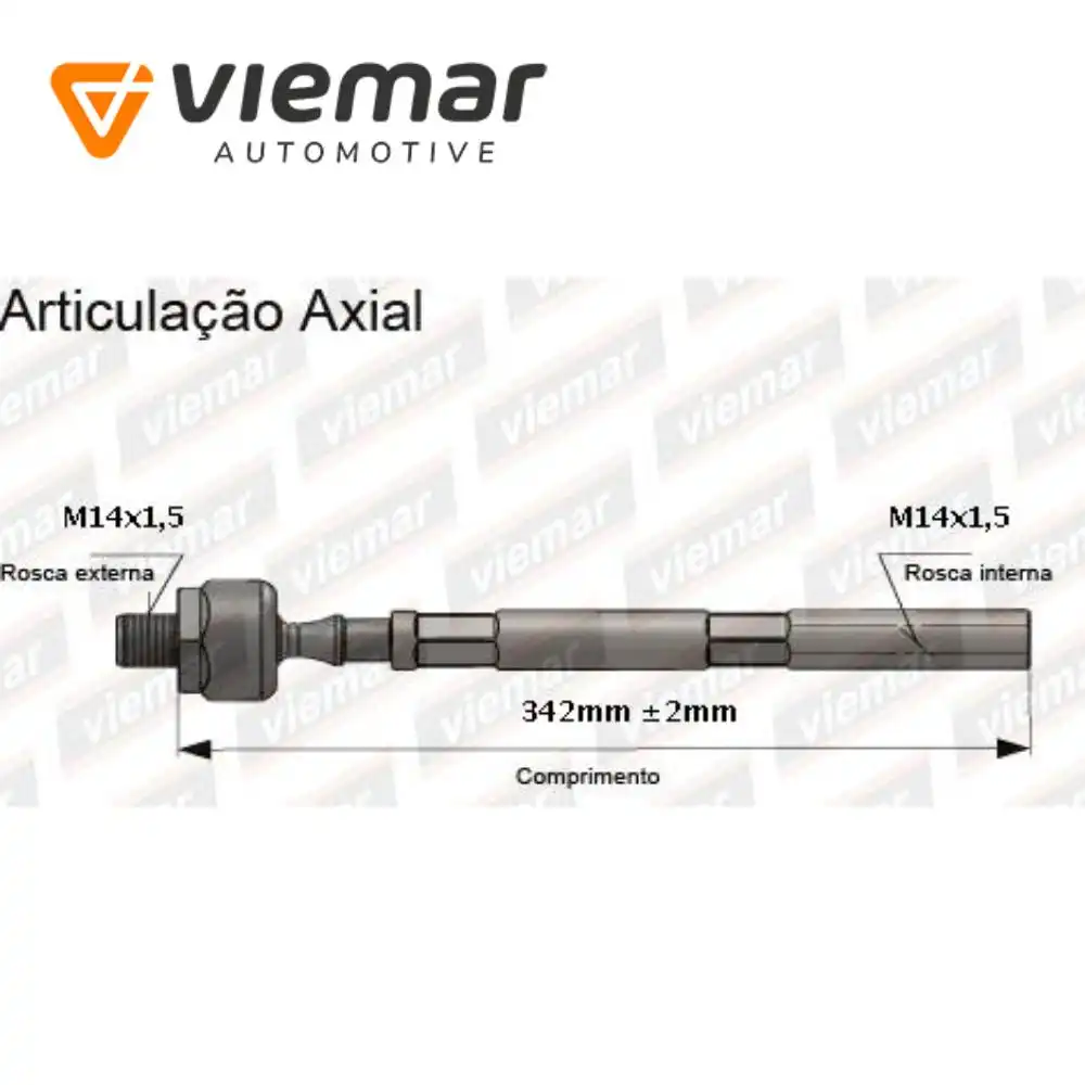 BARRA AXIAL PEUGEOT 307 CITROEN C4 HIDRAULICO 342MM