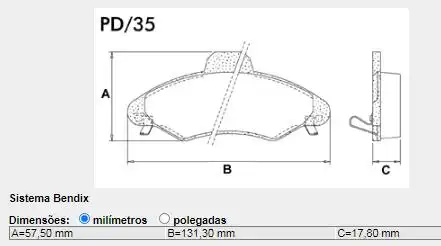 PASTILHA FREIO DIANTEIRA ESCORT II SISTEMA BOSCH