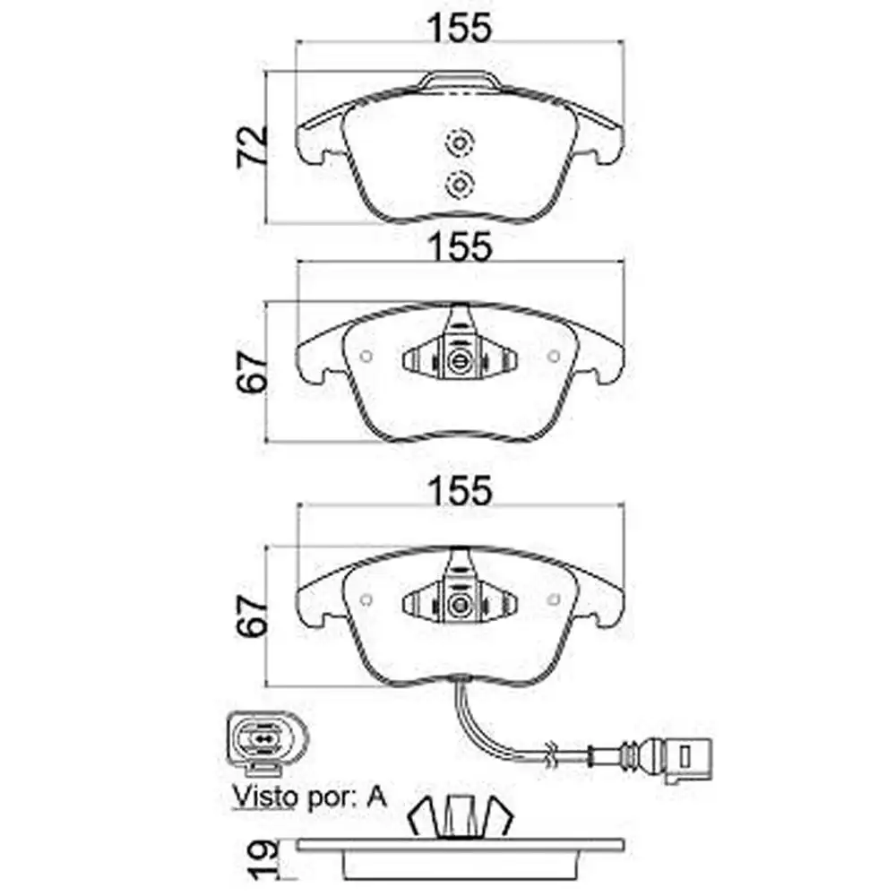 PASTILHA FREIO DIANTEIRA TIGUAN 2.0 TSI 16V 2009/