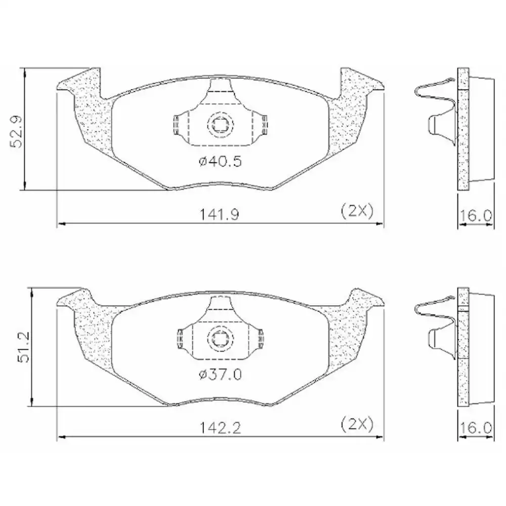 PASTILHA FREIO DIANTEIRA GOL GV 1.0 1.6 2008 A 2012
