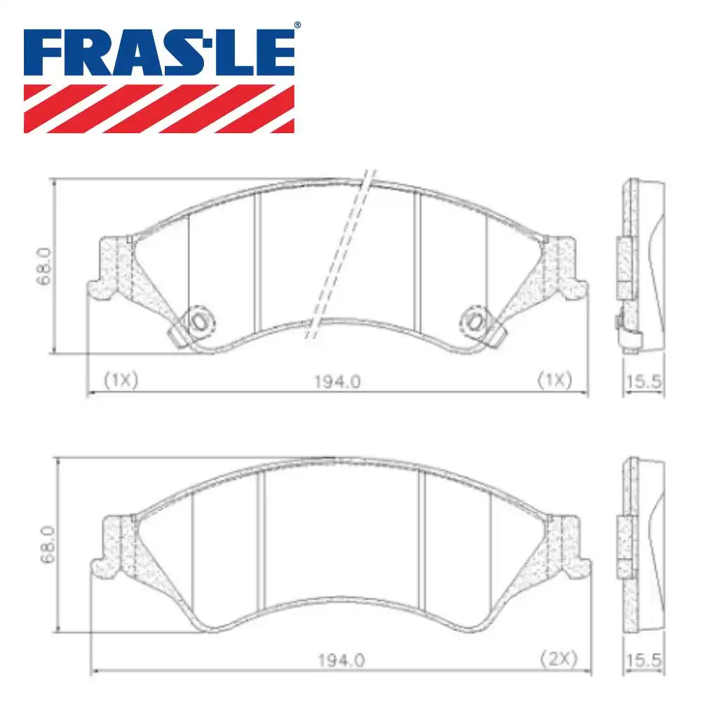 PASTILHA FREIO DIANTEIRA RANGER 2.2 2.5 3.2 2013/