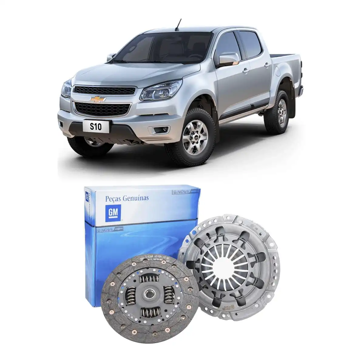 KIT EMBREAGEM S-10 2.5 16V FLEX 2015 A 2022 SEM ATUADOR