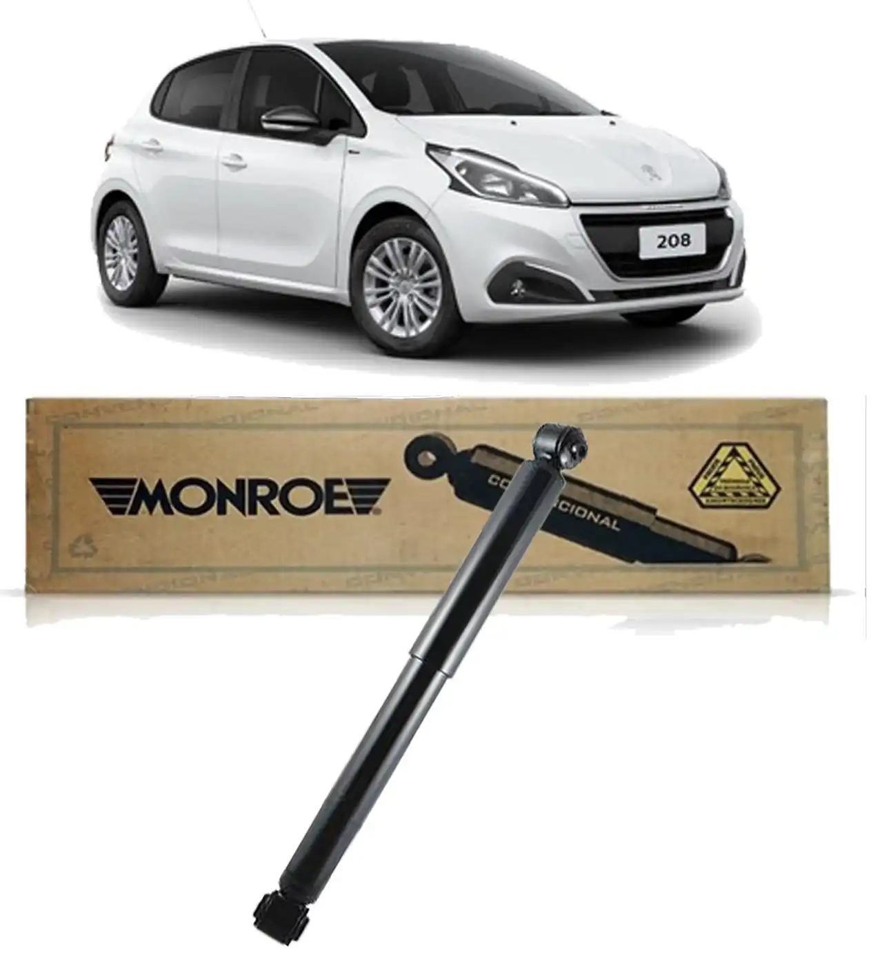 AMORTECEDOR TRASEIRO PEUGEOT 208 2013/
