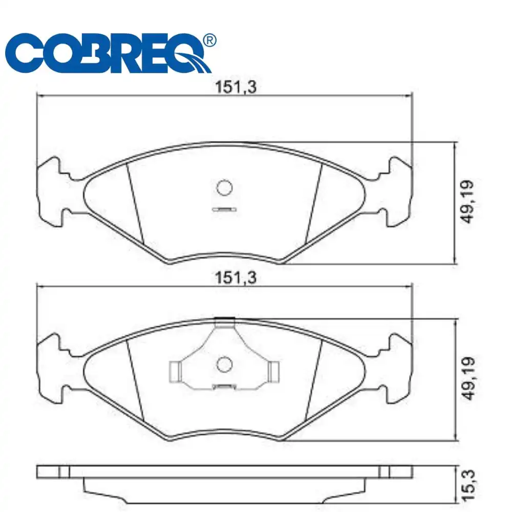 PASTILHA FREIO DIANTEIRA GOL G3 1.0 1.6 1.8 2000/