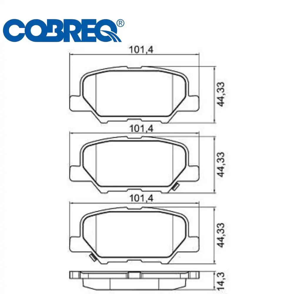 PASTILHA FREIO TRASEIRA MITSUBISHI ASX 2010 ACIMA