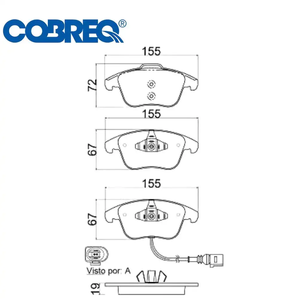 PASTILHA FREIO DIANTEIRA TIGUAN 2.0 TSI 16V 2009/