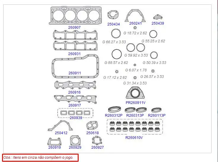 JUNTA MOTOR FIAT PALIO 1.6 16V 96/01 COM RETENTOR