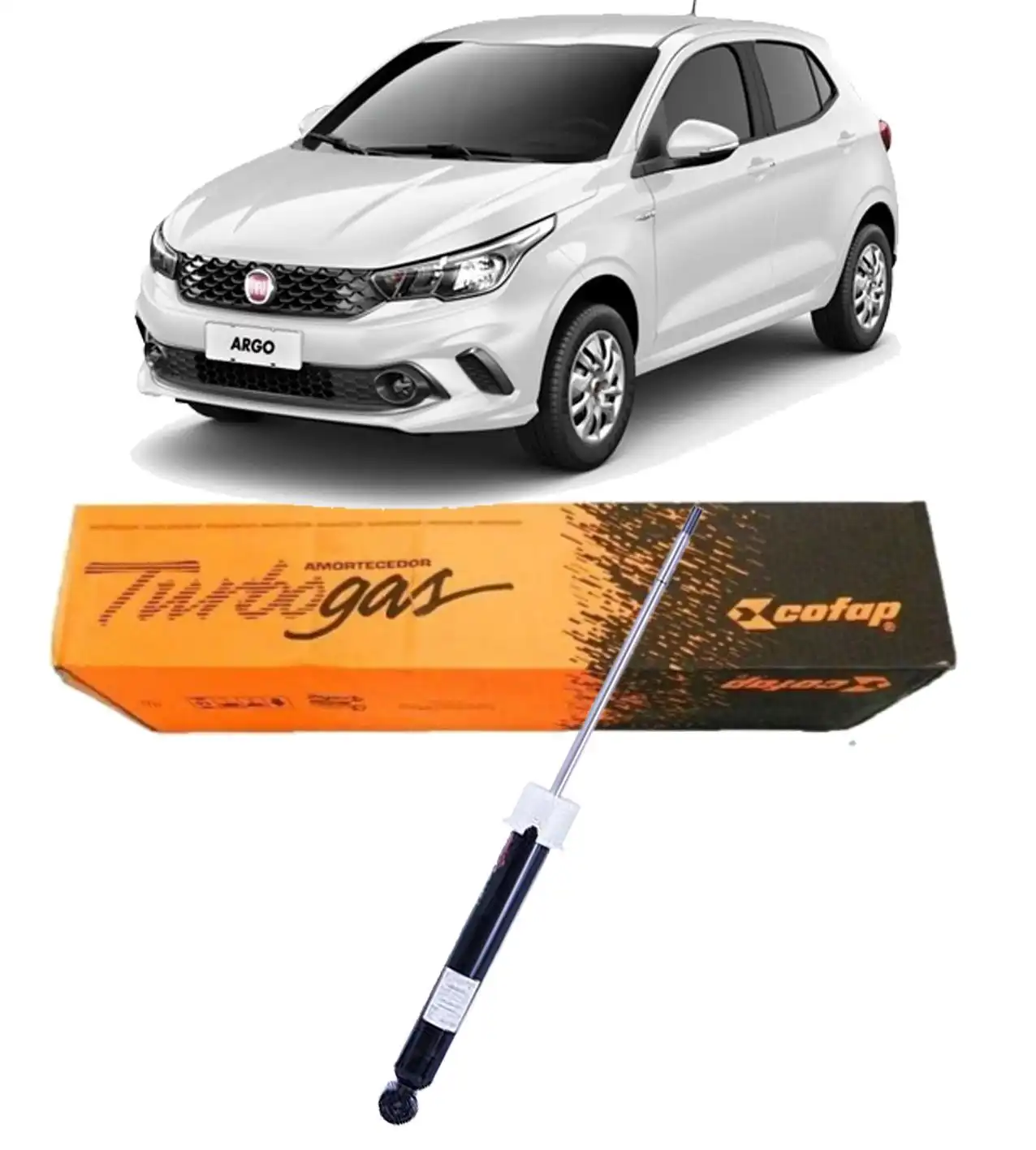 AMORTECEDOR TRASEIRO FIAT ARGO 2017 ACIMA