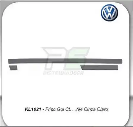 FRISO LATERAL GOL CL 1981 A 1994 CINZA CLARO