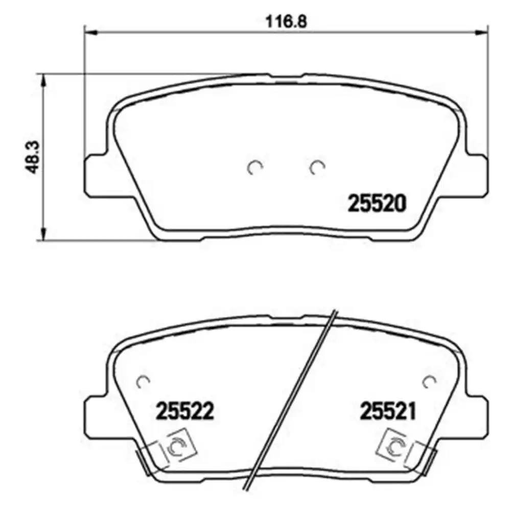 PASTILHA FREIO TRAS HYUNDAI SANTA FE 2012 A 2016