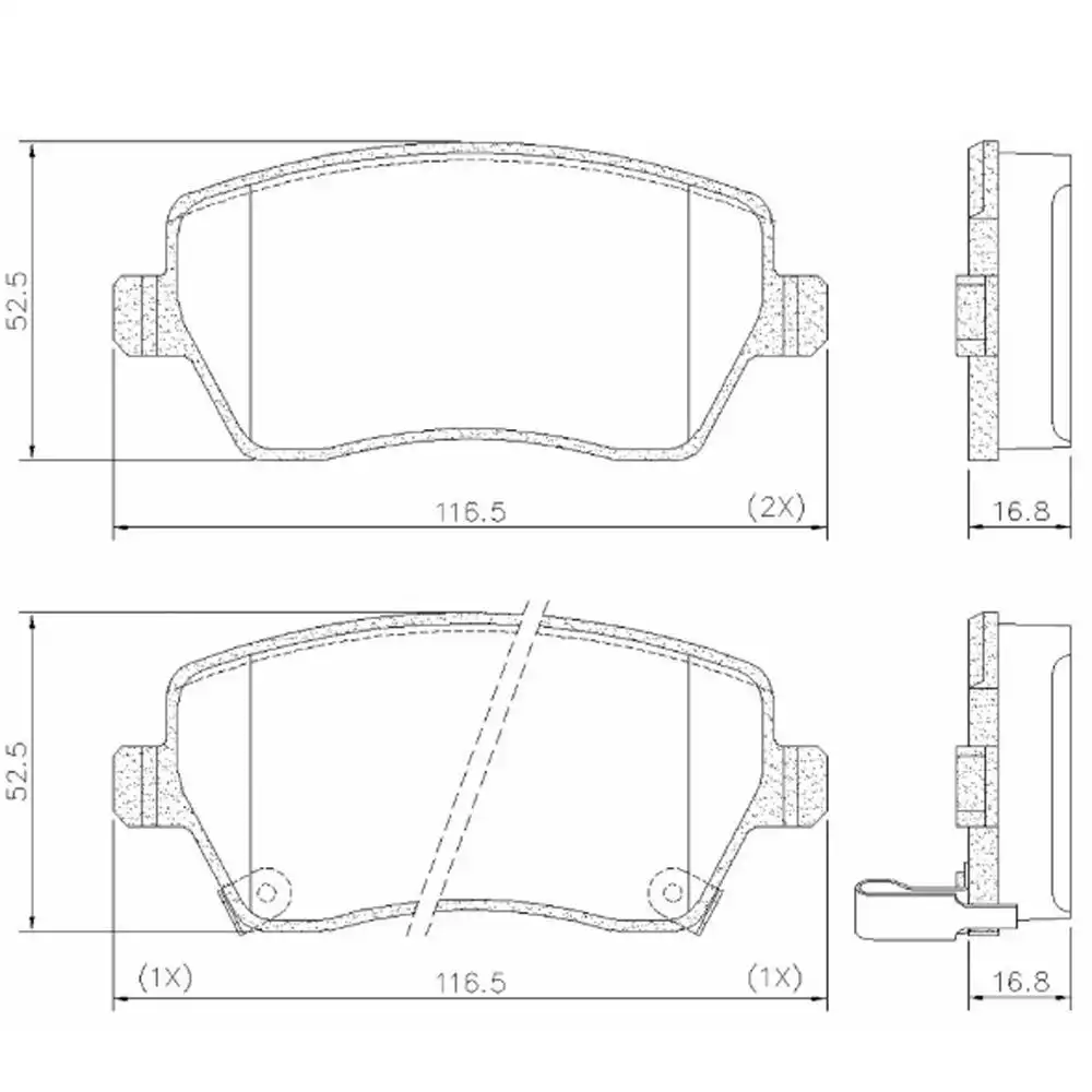 PASTILHA FREIO DIANTEIRA RENAULT DUSTER 1.6 16V 2011/