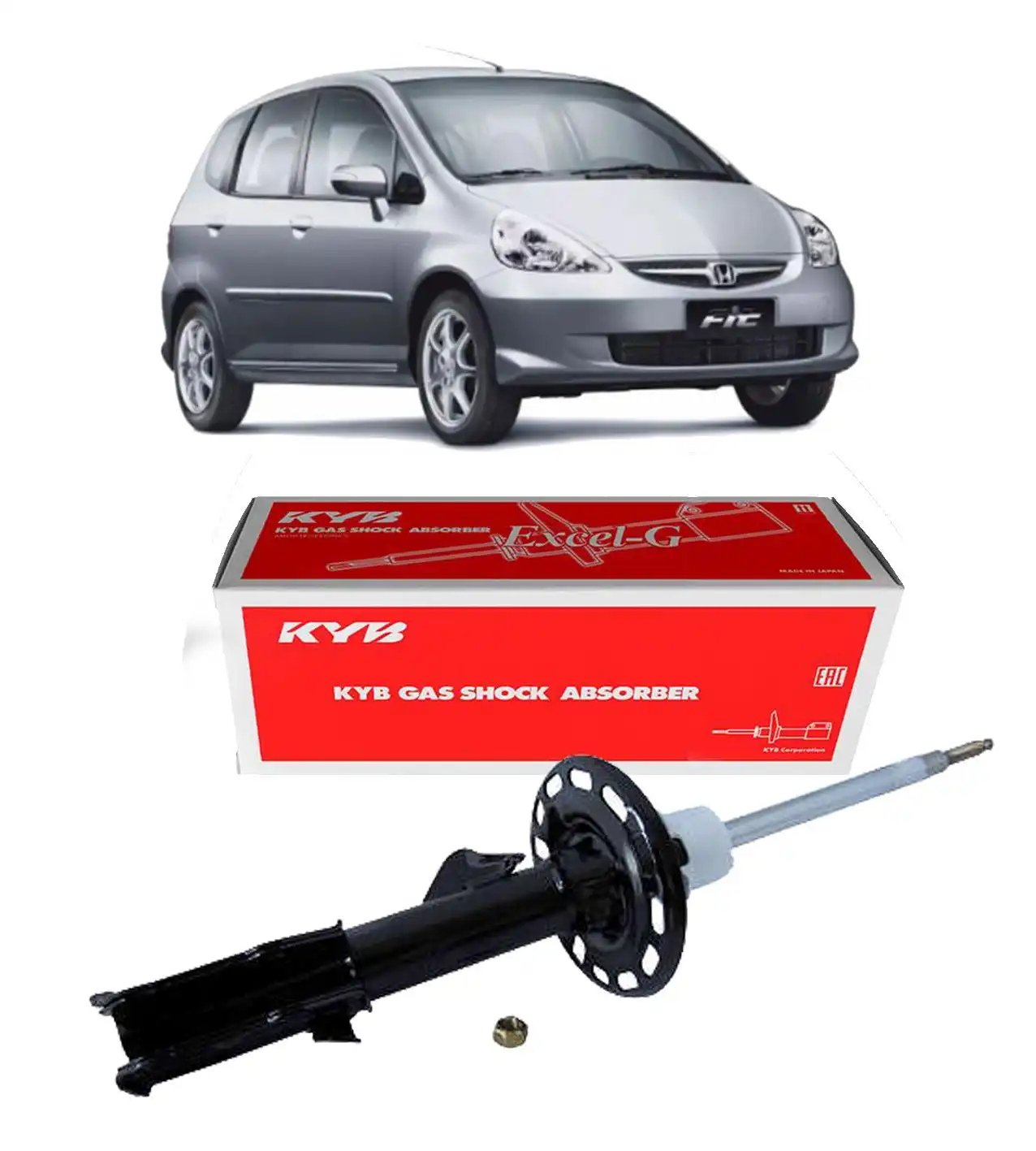 AMORTECEDOR DIANTEIRO HONDA FIT 2003 A 2008 ESQUERDO