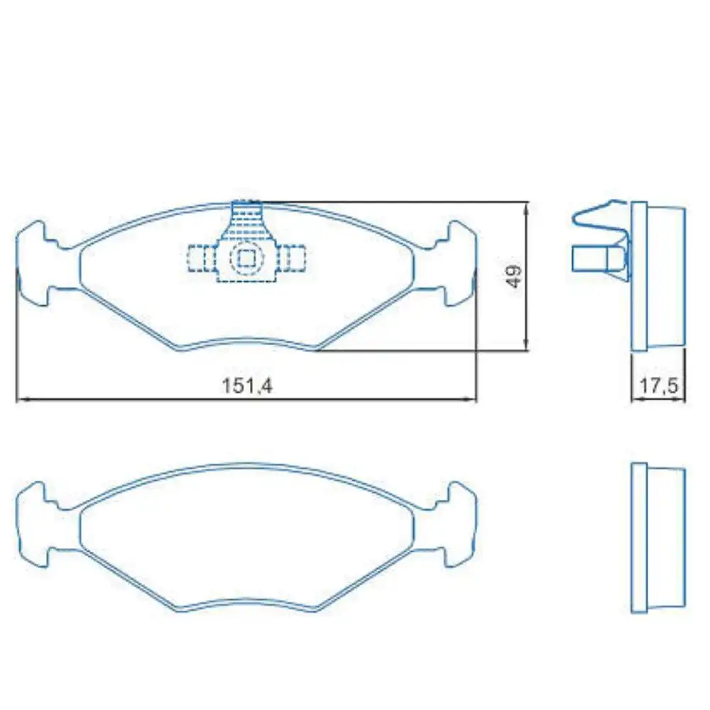 PASTILHA FREIO DIANTEIRA FIAT UNO 1.0 FIRE 2009/ SISTEMA TEV