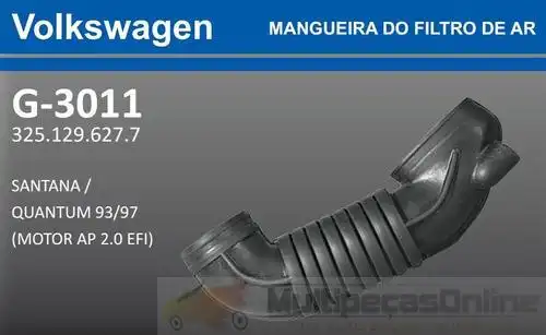 SANFONA FILTRO AR SANTANA 2.0 EFI 93/97