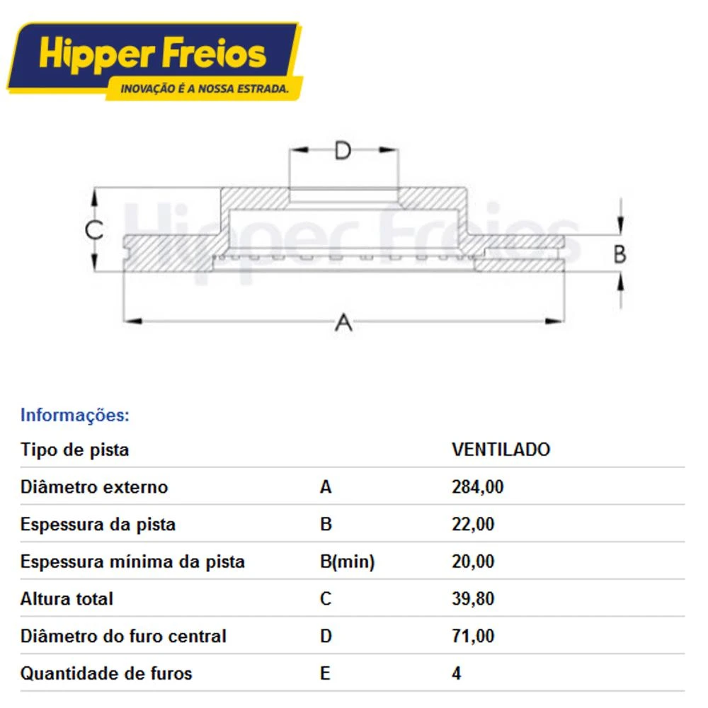 DISCO FREIO DIANTEIRO BASALT 1.0 2025 VENTILADO