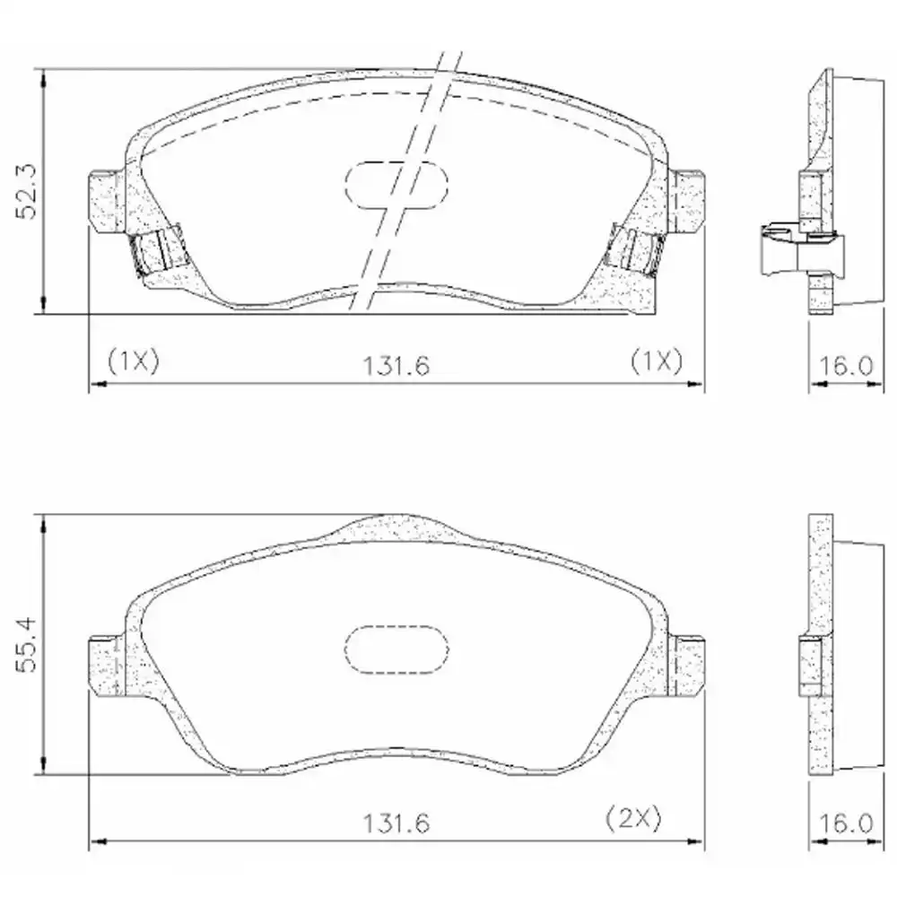 PASTILHA FREIO DIANTEIRA CORSA 1.0 1.8 2002/ TRW