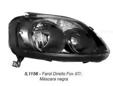 FAROL FOX 2007/ ESQ DUPLO C/ MASCARA NEGRA