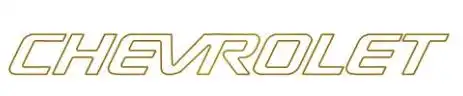 EMBLEMA ADESIVO "CHEVROLET" S-10 TAMPA CONTORNO DOURADO
