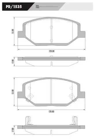 PASTILHA FREIO DIANTEIRA SPIN 2017/