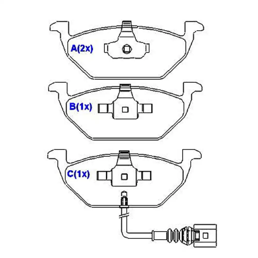 PASTILHA FREIO DIANTEIRA GOLF 1.6 2.0 1999/ TEVES COM ALARME