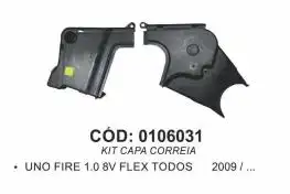 PROTETOR CORREIA COM FIAT UNO FIRE 1.0 8V 2009 A 2015
