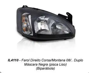 FAROL CORSA MONTANA 2003 A 2012 DIR MASC NEGRA PISCA LISO