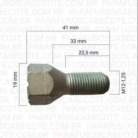 PARAFUSO RODA FIAT 22MM