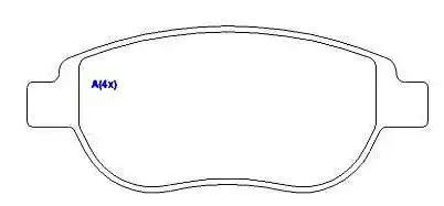 PASTILHA FREIO DIANTEIRA CITROEN C4 PALLAS 2002/