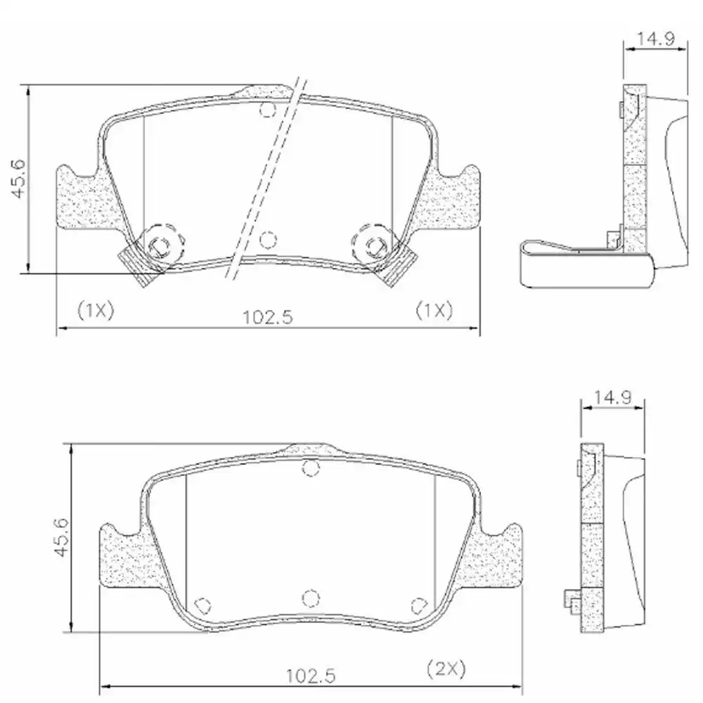 PASTILHA FREIO TRASEIRA TOYOTA COROLLA 2009 A 2019