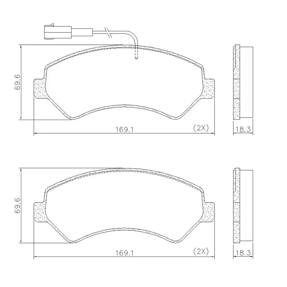 PASTILHA FREIO DIANTEIRA FIAT DUCATO 2.3 2018/