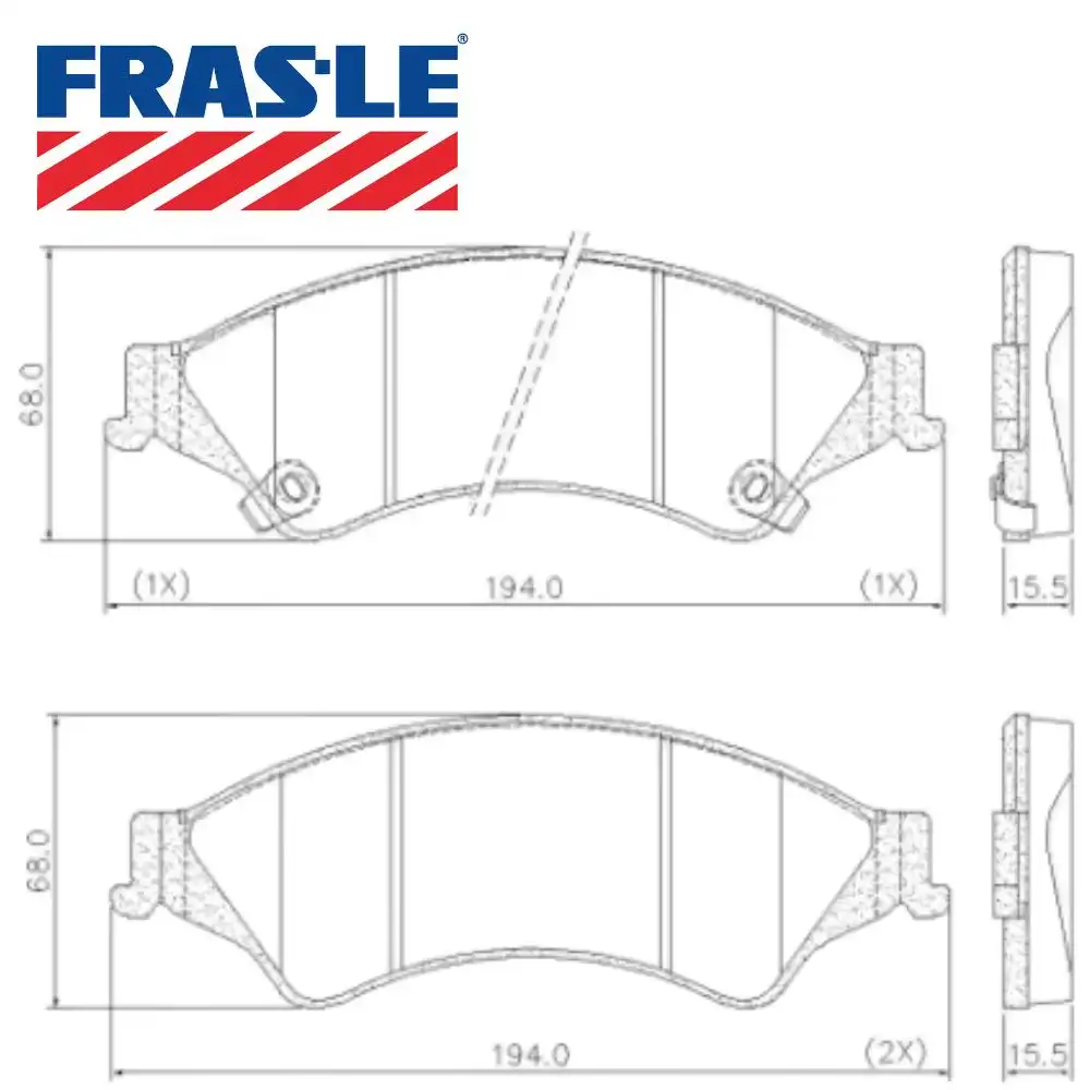 PASTILHA FREIO DIANTEIRA RANGER 2.2 2.5 3.2 2013/ CERAMICA