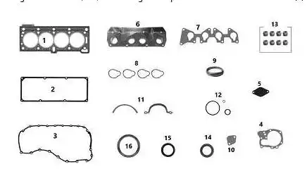 JUNTA MOTOR RENAULT CLIO 1.6 8V K7M 1996 A 2002 C/RETENTOR